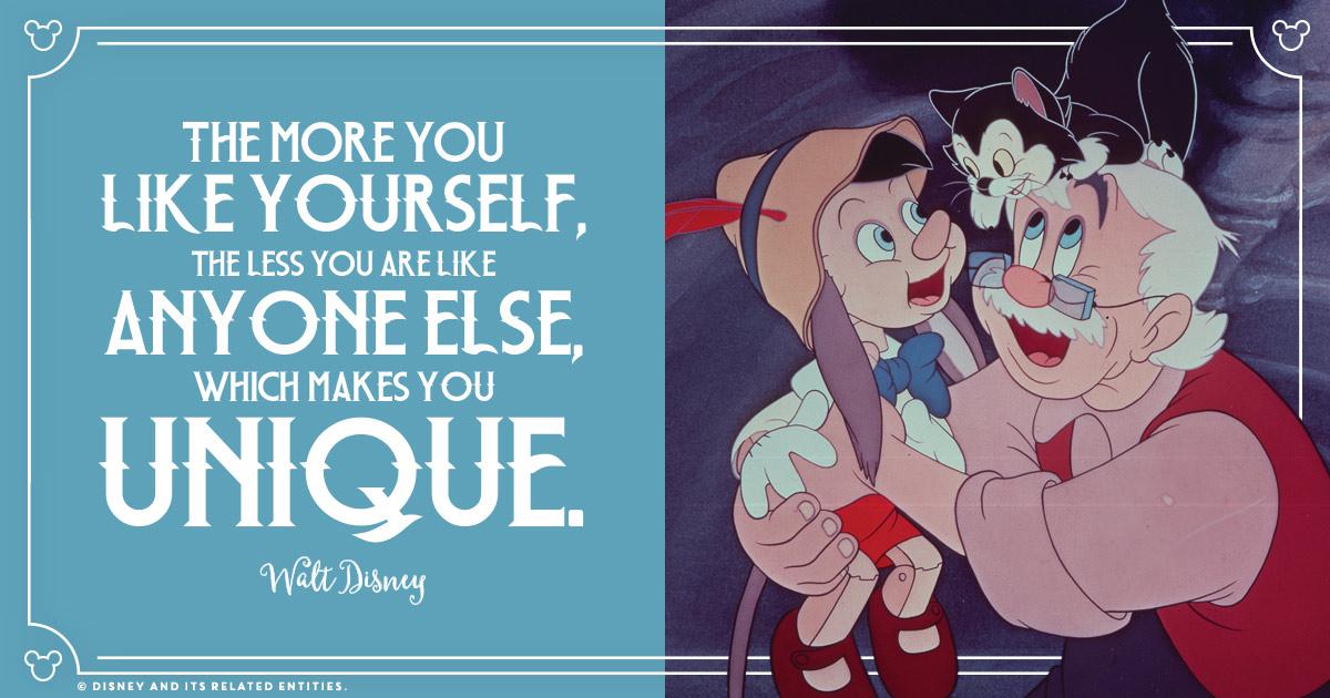 The more you like yourself, the less you are like anyone else, which makes you unique.