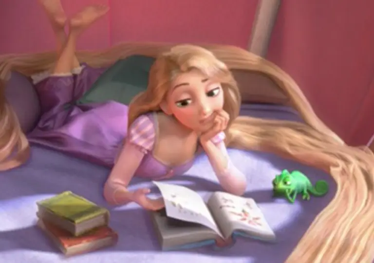 Rapunzel reading books