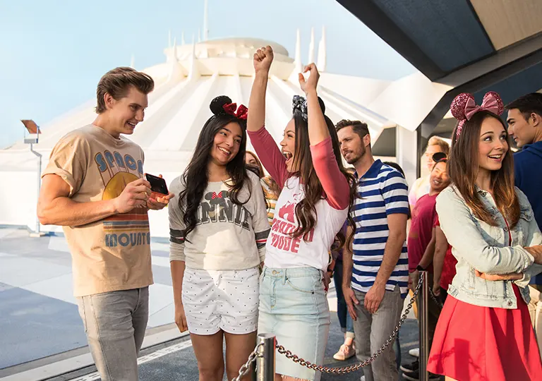 Guests at Space Mountain