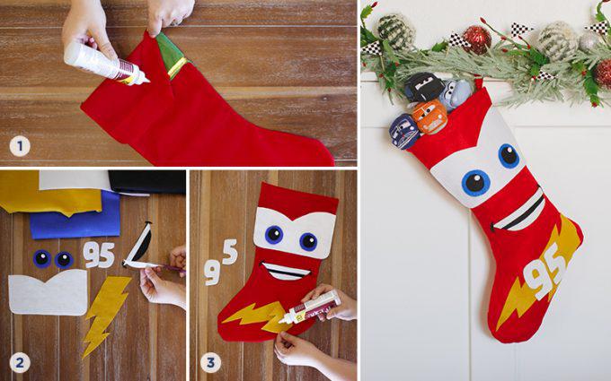 Disney Cars Inspired DIY Stocking Step by Step Instructions