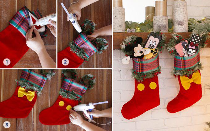 Disney Mickey and Minnie Inspired DIY Stocking Step by Step Instructions