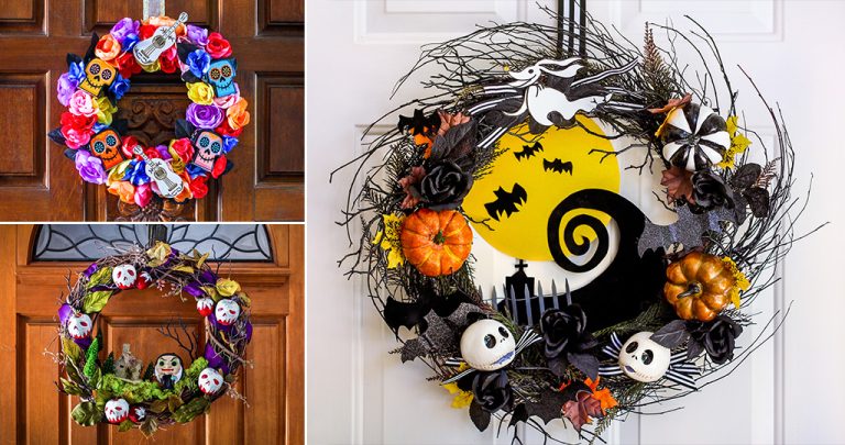 3 Disney Halloween Wreath DIYs to Trick Out Your Door