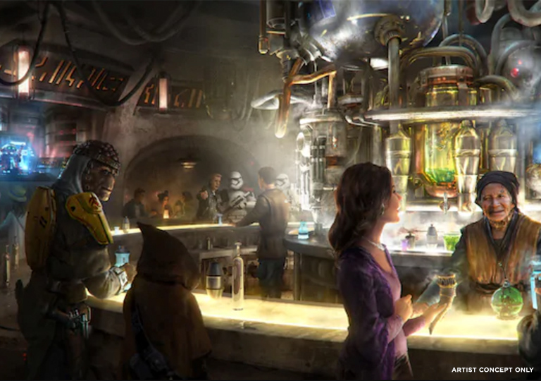 Oga's Cantina concept art at Star Wars Galaxy's Edge