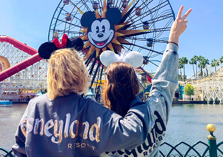 girls posing at Disney California Adventure