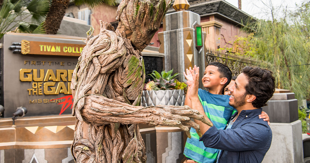 Groot and Guests at Disney