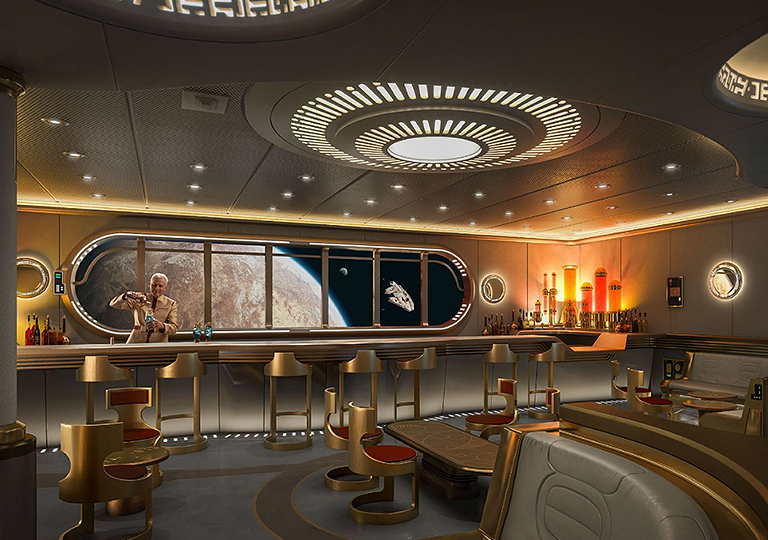 Star Wars Lounge at Disney Wish Cruiseline