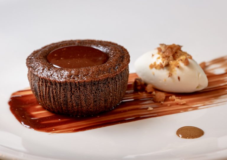 Chocolate Molten Cake at Hearthstone Lounge