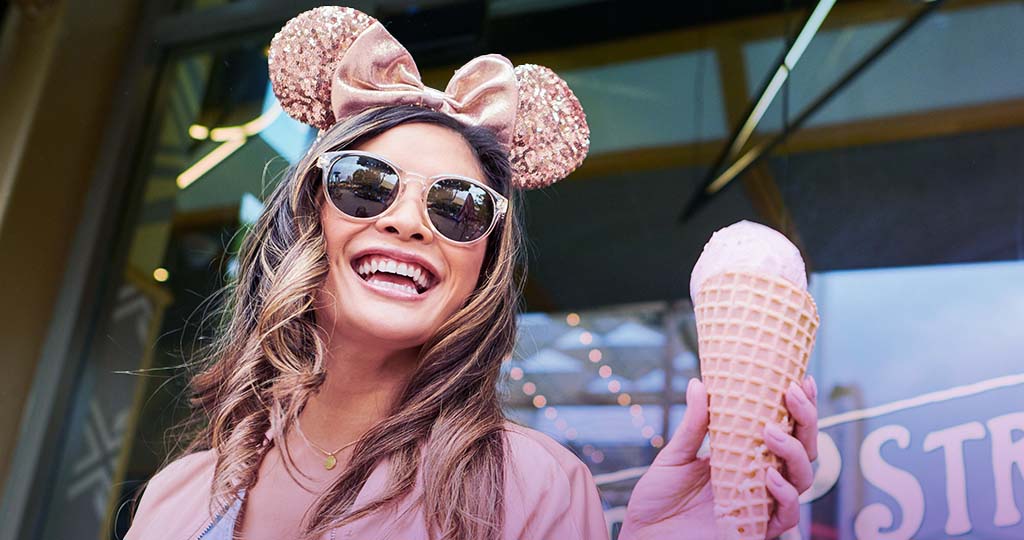 Woman with ice cream