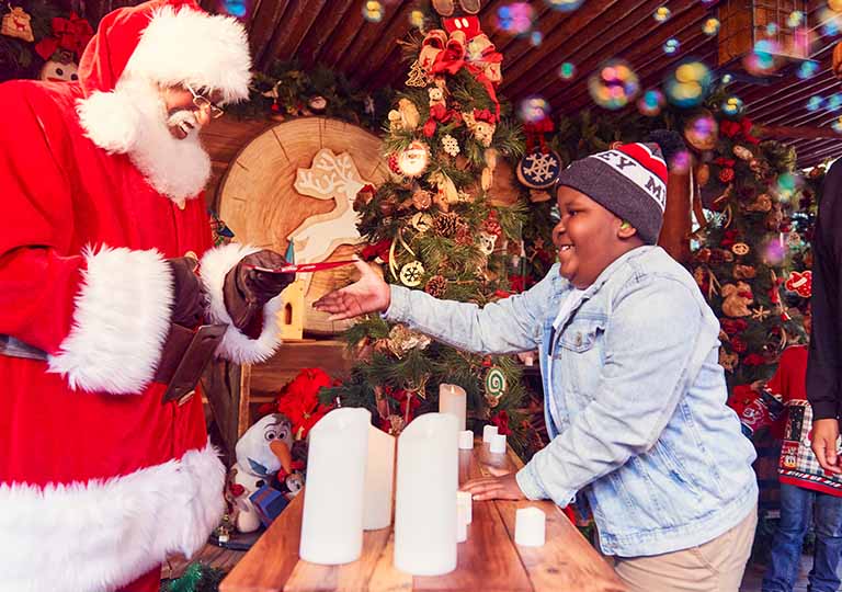 Santa and boy