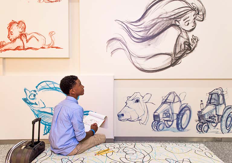 Boy drawing