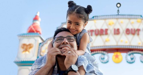 Daughter and father