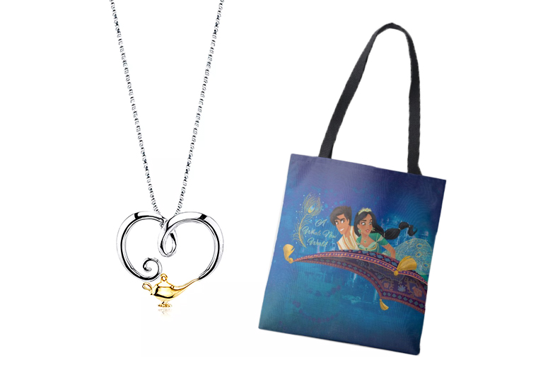 A Whole New World Tote Bag and Genie Sterling Silver Necklace