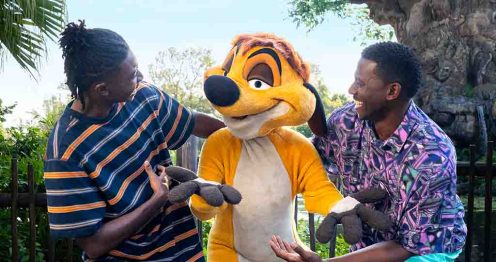 Timon and guests smiling
