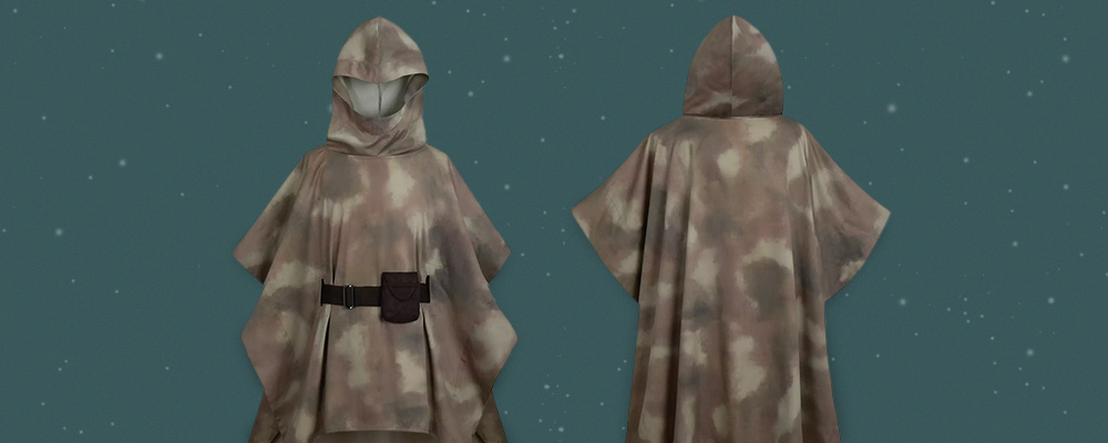 Princess Leia Endor Battle Poncho Costume for Adults – Star Wars: Return of the Jedi 40th Anniversary