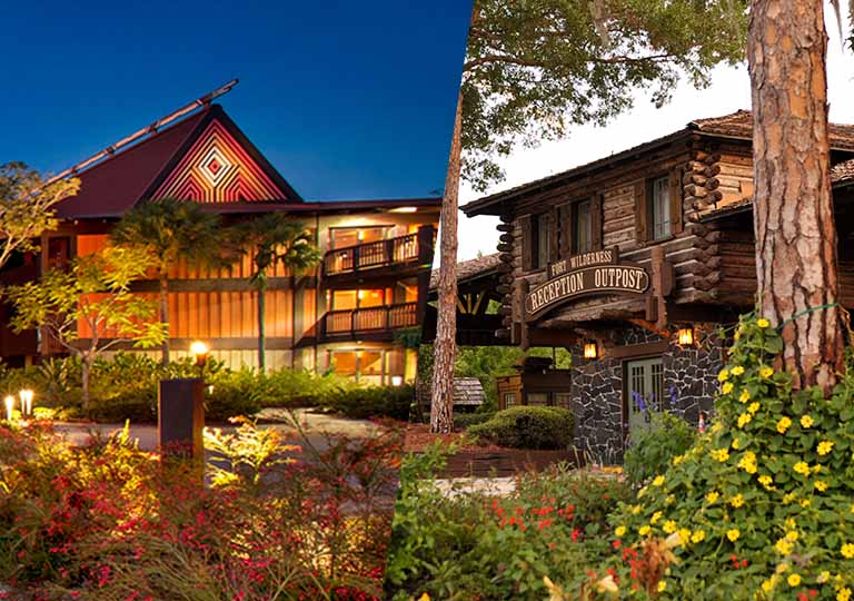 Disney’s Polynesian Village Resort and Disney’s Fort Wilderness Resort