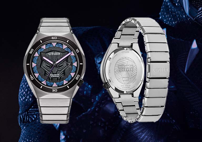 Black Panther Super Titanium Eco-Drive Watch for Adults by Citizen