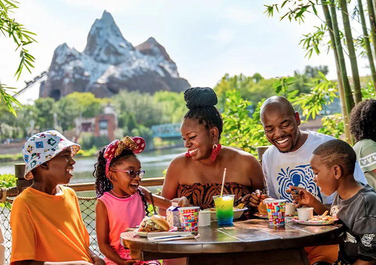 Family eating a snack