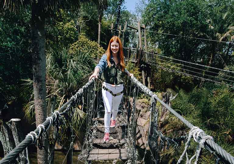 Guest on a bridge.