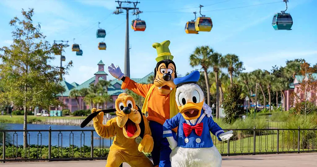 Pluto, Goofy and Donald Duck characters