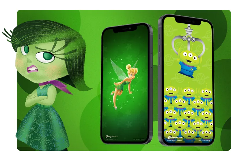 Disgust, Tinker Bell and Aliens from Toy Story backgrounds