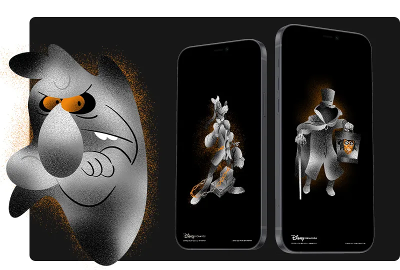 Scratch, Jacob Marley and Hatbox ghost backgrounds