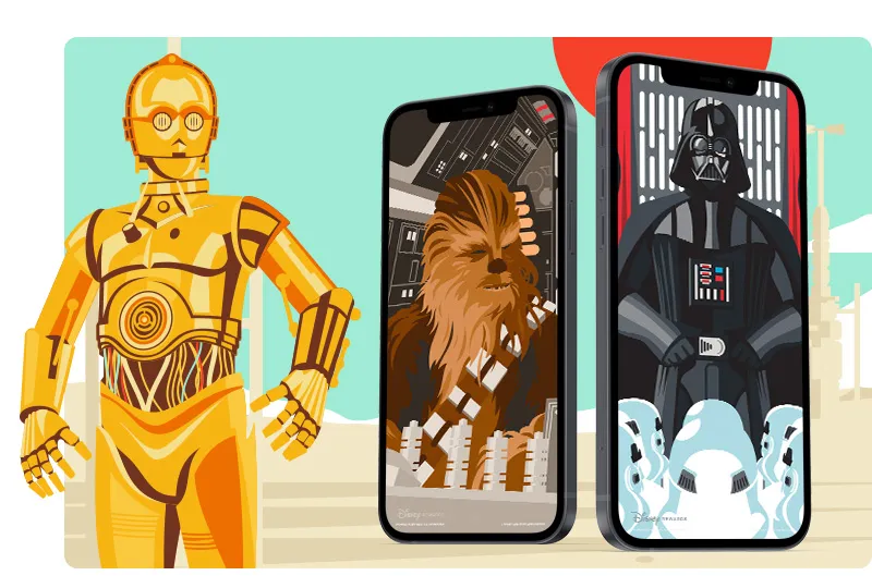 CP3-O, Chewbacca and Darth Vader backgrounds