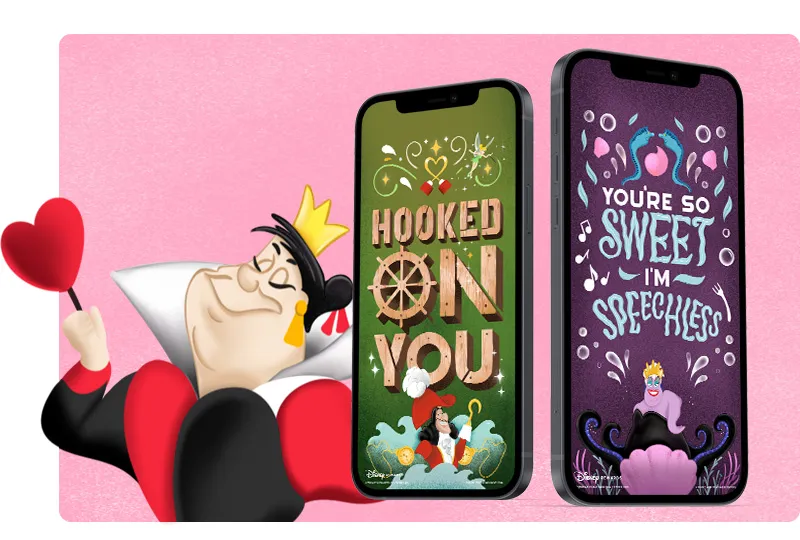 Queen of Hearts, Captain Hook and Ursula backgrounds