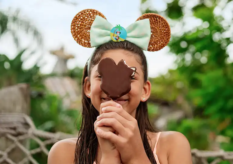 Girl with Mickey Ice Cream Bar