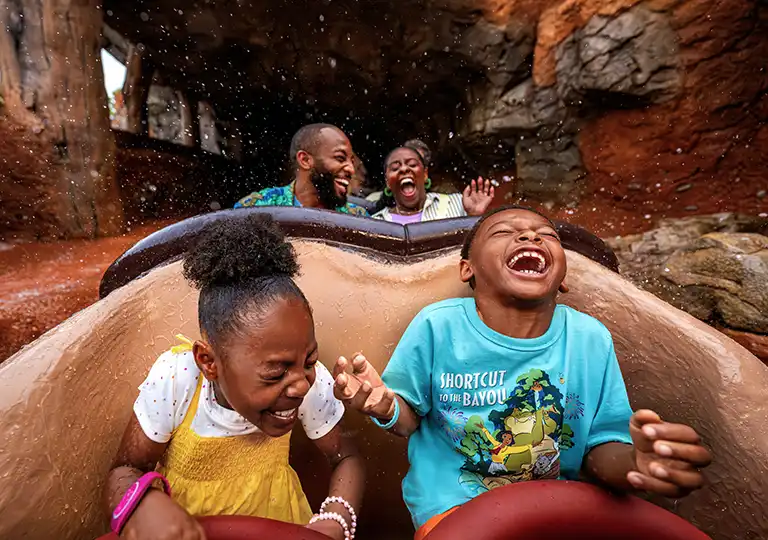 Family enjoying attraction