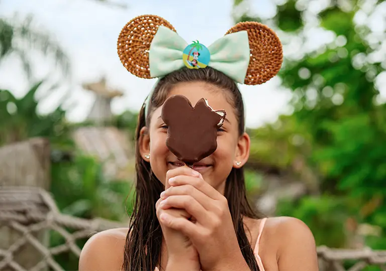 Girl with Mickey bar