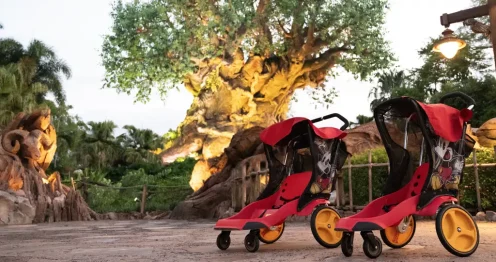 Strollers in front of Tree of Life