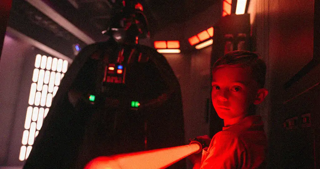 Darth Vader with little boy
