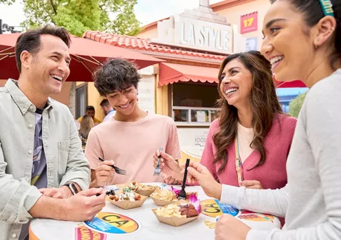 Disney guests eating