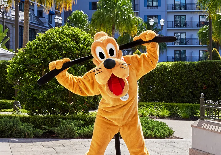 Pluto posing at Disney's Riviera Resort