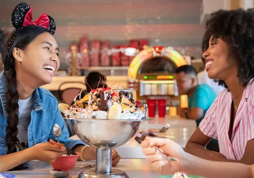 Guests dining at Beaches & Cream Soda Shop
