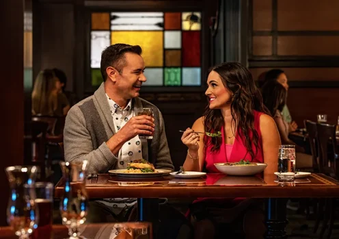 Guests dining at The Turf Club Bar and Grill