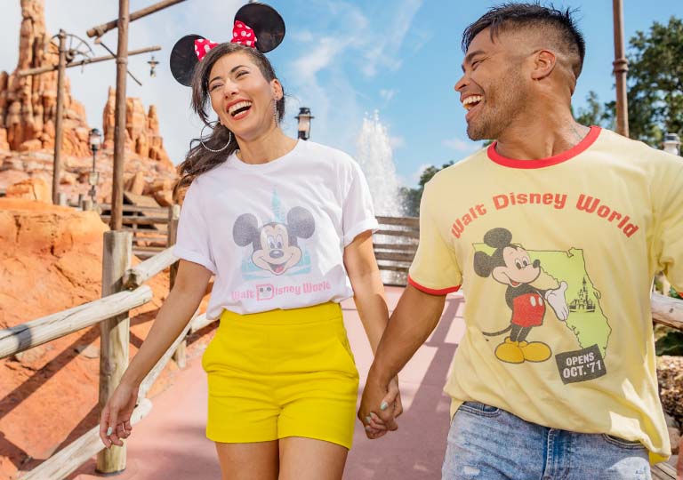 Couple holding hands