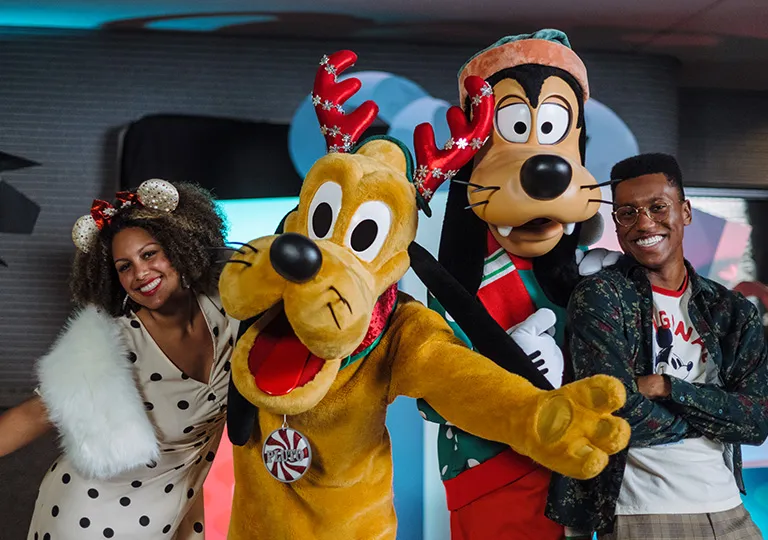 Pluto and Goofy with guests