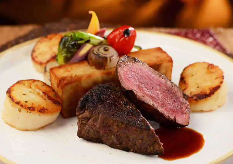 Tiffin's Restaurant Surf and Turf dish