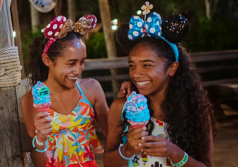 Girls with ice-cream