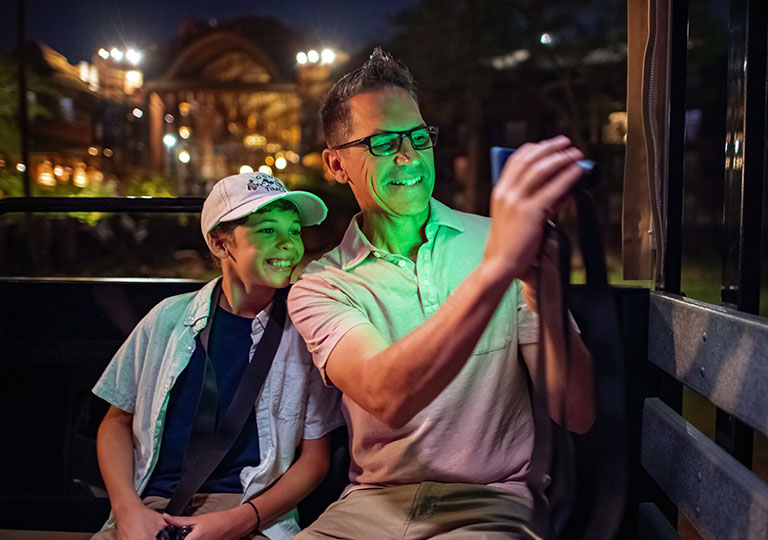 Guests on Disney's African savannas and wildlife.