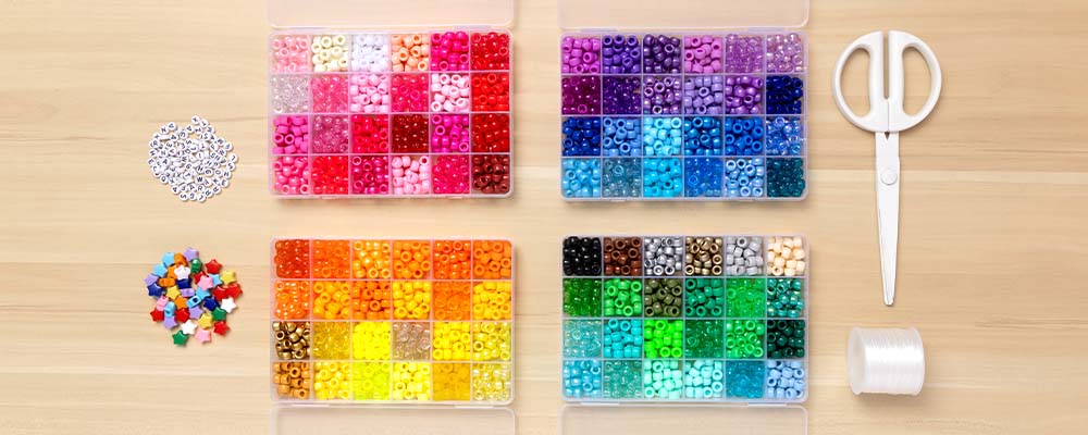 Turning Red-Inspired Friendship Bracelets materials