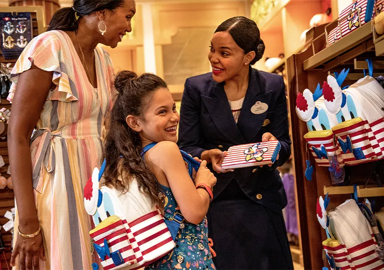 Guests shopping at Disney Store
