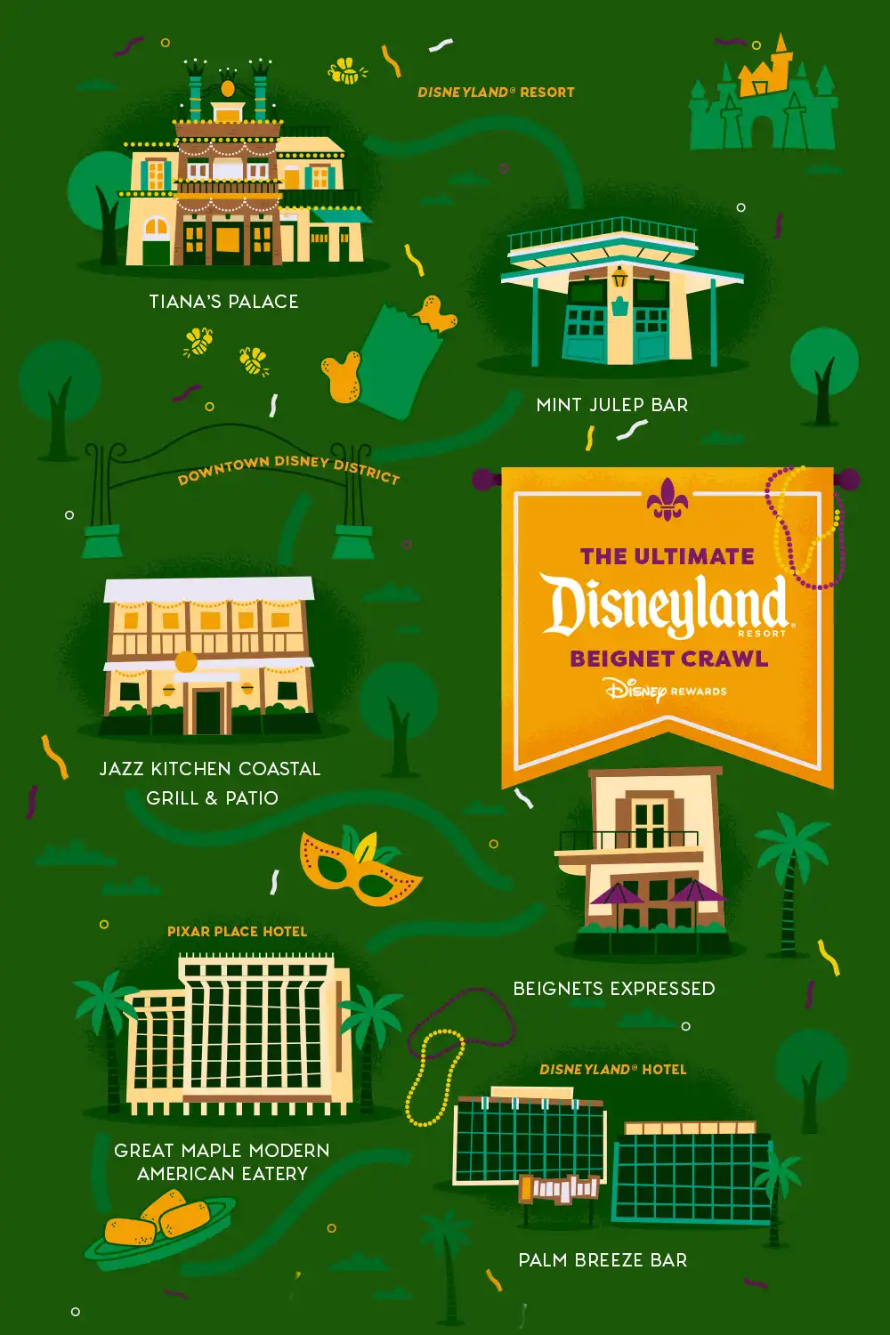 Green map of Disneyland