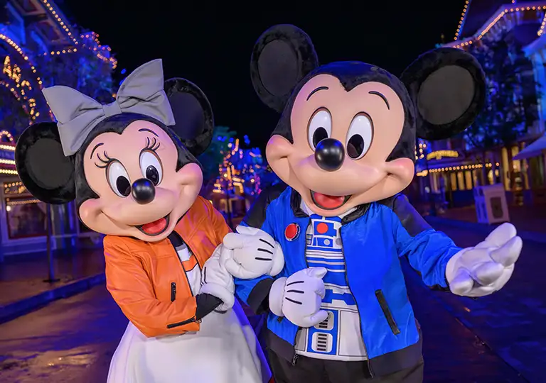 Minnie and Mickey at Star Wars Night