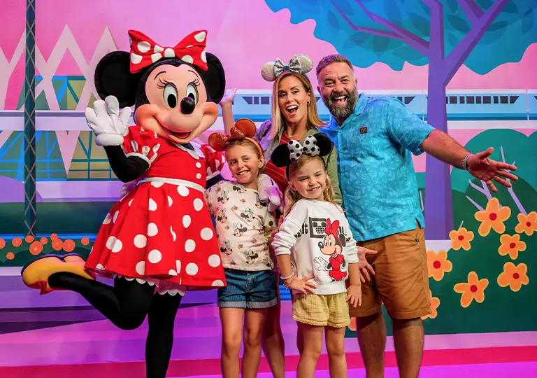 Minnie Mouse with family