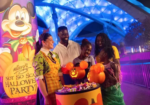 Disney guests during halloween party