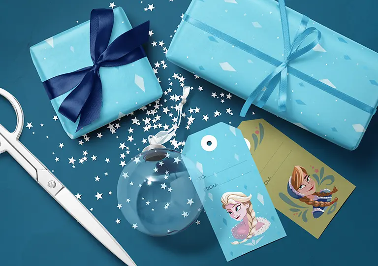 Holiday Tags featuring Elsa and Anna