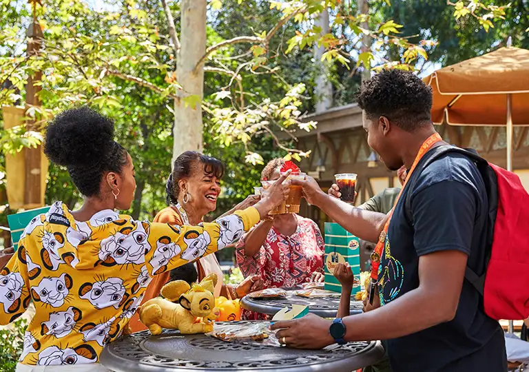 Guests drinking beverages