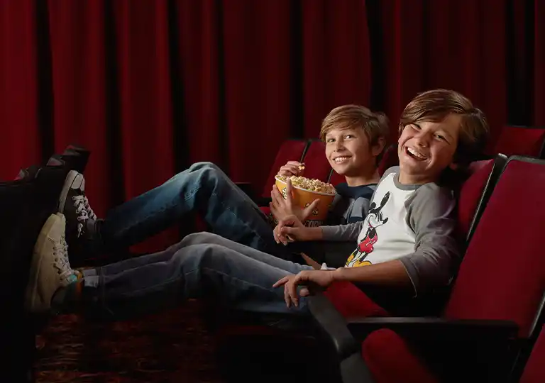 Kids at movie theater